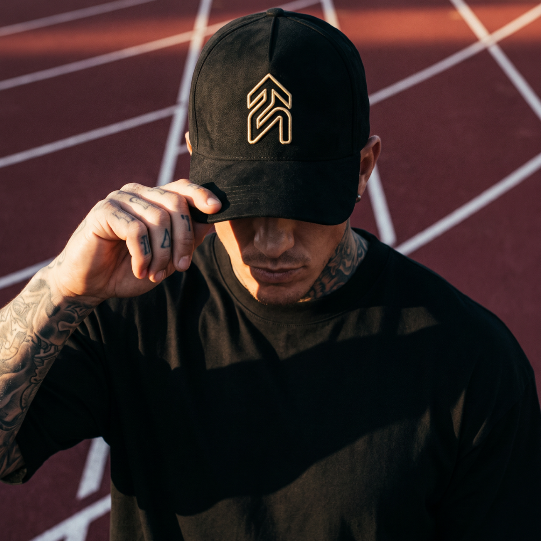 Black & Gold Suede