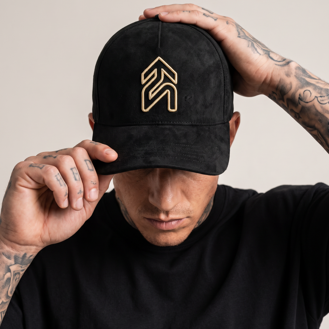 Black & Gold Suede