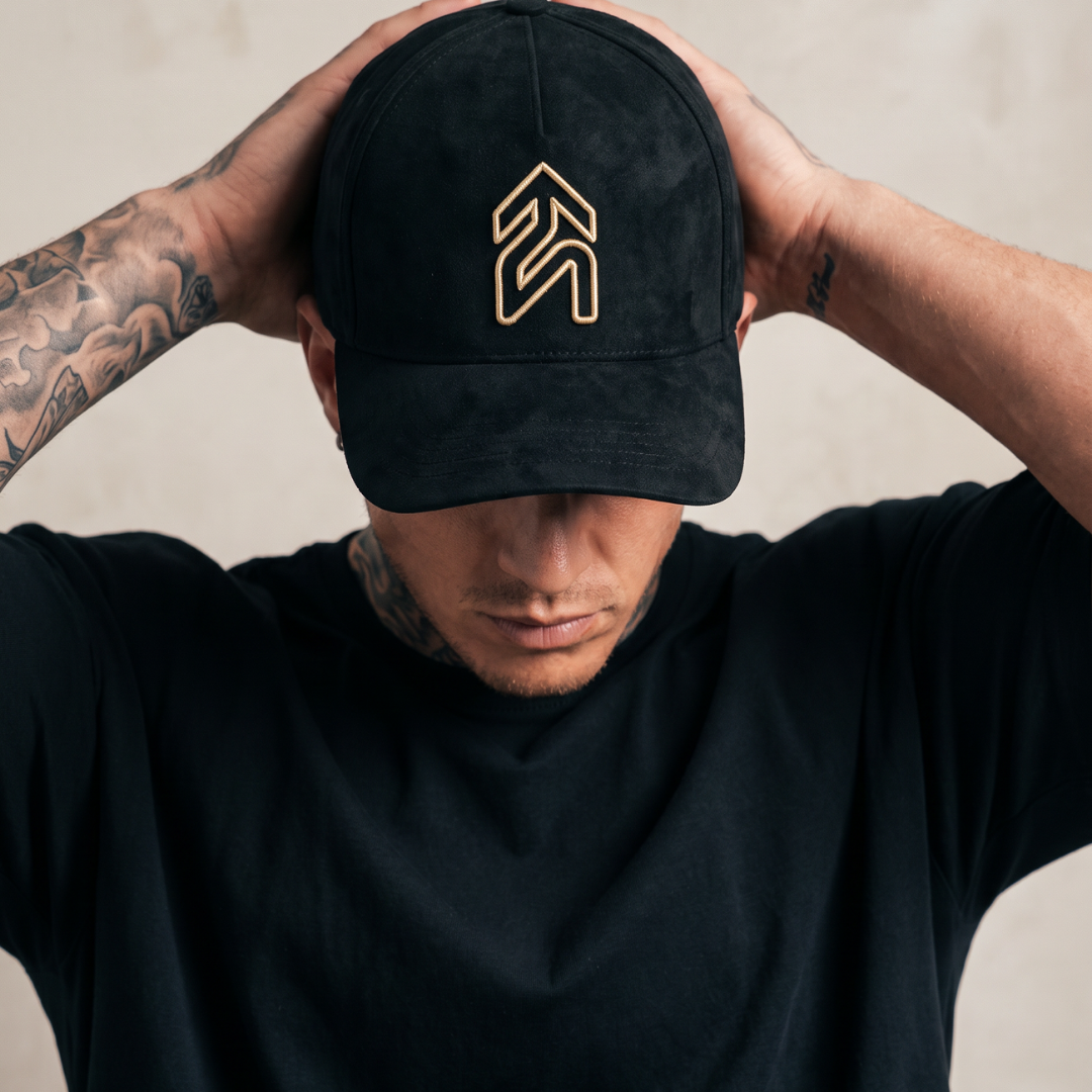 Black & Gold Suede
